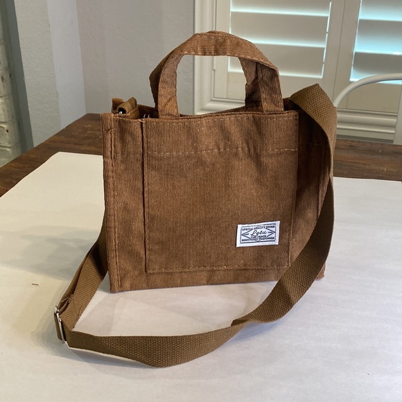 Letu - Small Brown Corduroy Small Handbag / Shoulder Bag For Women & Gir… - Picture 13 of 13